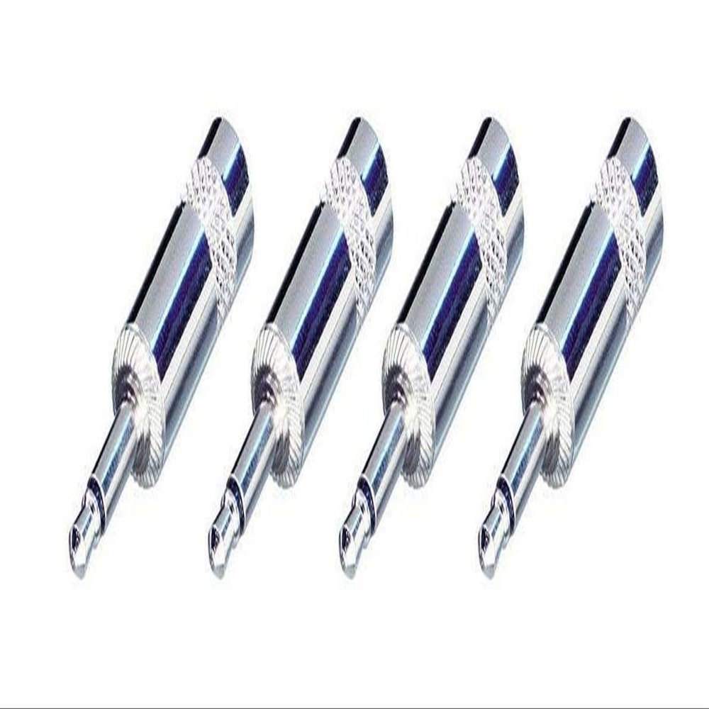 rean (4 Pack Neutrik NYS226 1/8" 3.5 mm Mono TS Male Plug Nickel-Silver