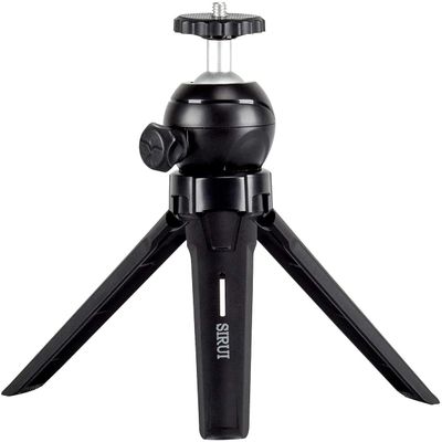 Sirui Mini Table Top Tripod with Phone Clamp and Bluetooth Remote Table with Wireless Remote and Universal Phone Clamp (3T-05K), Black