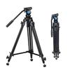 SIRUI SH05 Video Tripod with 360Fluid Head, Professional Lightweight Aluminum Tripod for DSLR Cameras Camcorder, 55.1Tripod Kit with Twin Tube, Mid-Level Spreader, QR Plate, Max Load 13.2lbs view 1