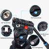 SIRUI SH05 Video Tripod with 360Fluid Head, Professional Lightweight Aluminum Tripod for DSLR Cameras Camcorder, 55.1Tripod Kit with Twin Tube, Mid-Level Spreader, QR Plate, Max Load 13.2lbs view 4