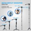SIRUI P-325 Series Camera Monopod, Lightweight Carbon Fiber Monopod with Feet,Professional Monopod for Cameras, 360 Panorama, 5-Section, Quick Release (P-325FS+VH-10) view 3