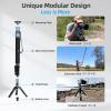 SIRUI P-424FS Carbon Fiber Monopod, 63" Monopod with Feet for Cameras, 4-Section, 360 Panorama, Modular 3 in 1, Quick Release Plate, Max Load 12kg/26lbs view 3