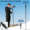 SIRUI AM-306M Camera Monopod, 6-Section 15.6-61.4 inches Aluminum Alloy Extendable Compact Lightweight Portable Travel Monopod for DSLR Cameras Canon Sony, Payload 17.6 lbs/8kg,Black view 2