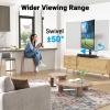 PERLESMITH Universal Swivel TV Stand for 24-60 inch TVs up to 99 lbs, 12 Height Adjustable Table Top TV Stand, TV Base Stand with Tempered Glass Base, Max VESA 400x400mm, PSTVS33 view 3