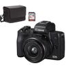 Canon EOS M50 Black + EF-M 15-45 mm is STM Black + SB130 + SanDisk SD 16 GB view 1