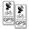 2x Bicycle Warning GPS Tracking Device Sticker - Bike Theft Decal for Top Tube view 1