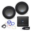Alpine MRV-M500 Amplifier and Two S-W10D2 S-Series 10" Dual 2-Ohm Subwoofers - Includes wire kit view 1
