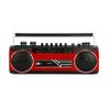 Riptunes Cassette Boombox, Retro Blueooth Boombox, Cassette Player and Recorder, AM/FM/SW-1-SW2 Radio-4-Band Radio, USB, and SD, RED view 1