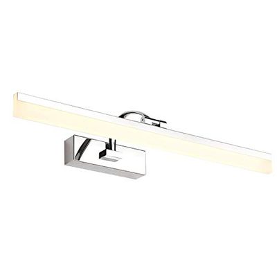 LUMINTURS 14W LED Vanity Lighting Wall Sconces Makeup Mirror Front Light Fixture Adjustable Modern Bathroom Lamp Chrome Warm White