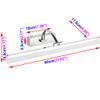 LUMINTURS 14W LED Vanity Lighting Wall Sconces Makeup Mirror Front Light Fixture Adjustable Modern Bathroom Lamp Chrome Warm White view 2