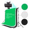 Photo Video Studio 10 x 8.5ft Stand with Muslin Backdrop (Green /White /Black) & 85W 5500K Led Bulb & Umbrella Lighting Kit Photography Background Support System Kit,Clamp, Carry Bag view 2