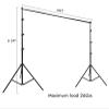 Photo Video Studio 10 x 8.5ft Stand with Muslin Backdrop (Green /White /Black) & 85W 5500K Led Bulb & Umbrella Lighting Kit Photography Background Support System Kit,Clamp, Carry Bag view 4