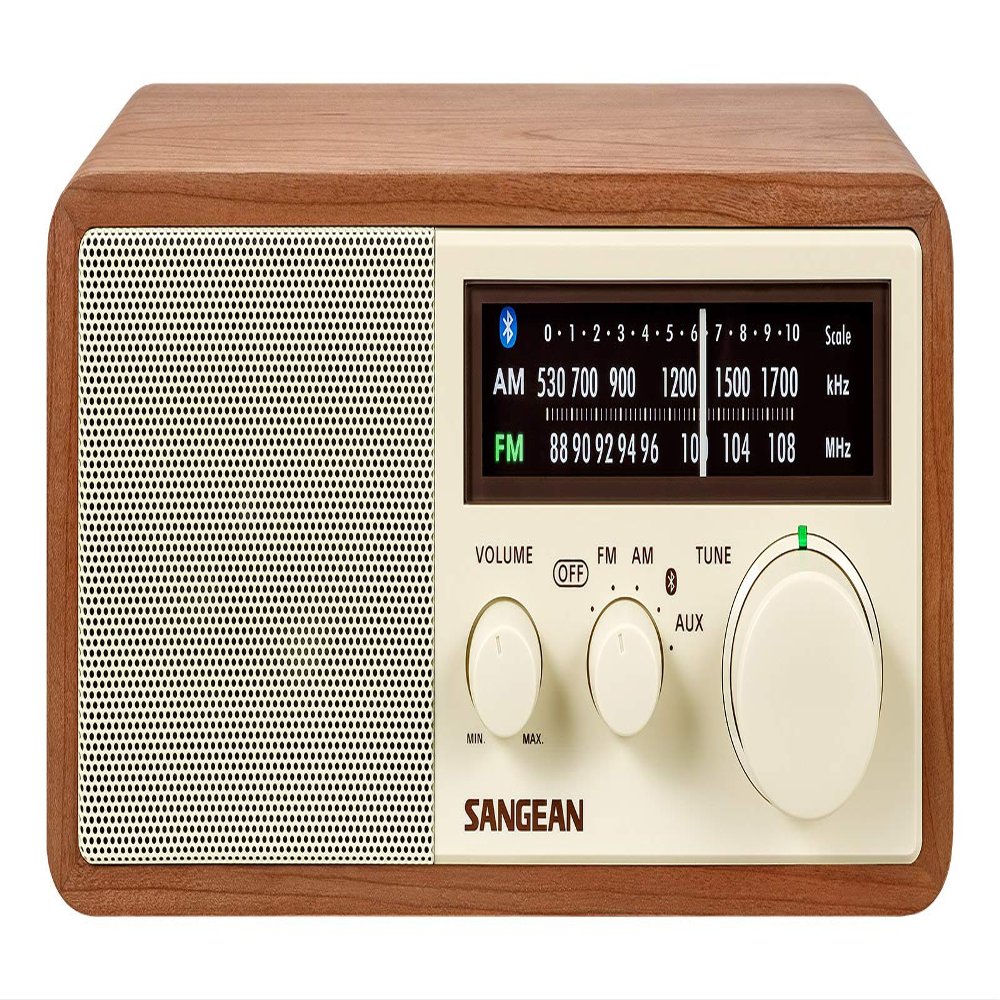 Sangean All in One Compact Bluetooth AM/FM Radio with Large Easy to Read Backlit LCD Display