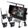 Pyle Wireless Backup Rearview Dash Camera - Waterproof Car Parking Rear View Reverse Safety Vehicle Monitor System W/Quad View 7 Video LCD, DVR Recording, Night Vision - Remote Control - PLCMTR83QIR view 1