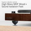 Fluance RT82 Reference High Fidelity Vinyl Turntable Record Player with Ortofon OM10 Cartridge, Speed Control Motor, High Mass MDF Wood Plinth, Vibration Isolation Feet - Walnut view 4