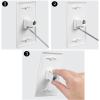 1 Port Ethernet Wall Plate - PHIZLI Cat6 Ethernet Cable Wall Plate Female to Female Faceplate - White view 2