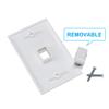 1 Port Ethernet Wall Plate - PHIZLI Cat6 Ethernet Cable Wall Plate Female to Female Faceplate - White view 3