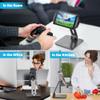 AboveTEK Business Kiosk Aluminum Tablet iPad Stand, 360 Swivel Tablet & Phone Holders for Any 4"-15.6" Display Tablets/Cell Phones/Portable Monitor, Sturdy for Store POS Office (Grey) view 3