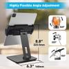 AboveTEK Business Kiosk Aluminum Tablet iPad Stand, 360 Swivel Tablet & Phone Holders for Any 4"-15.6" Display Tablets/Cell Phones/Portable Monitor, Sturdy for Store POS Office (Grey) view 4