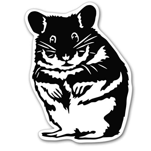 AK Wall Art Hamster Vinyl Sticker - Car Phone Helmet - Select Size