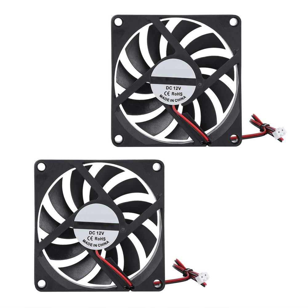 2 Pcs 12V 6000RPM High-Speed 3D Printer Cooling Fan 21.46 CFM Quiet 3D Printer Assembly Part, Compatible with Ender 3/Pro/V2, , , and Most 4010/4020 Mounts