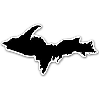 AK Wall Art Upper Penninsula UP Michigan Vinyl Sticker - Select Size