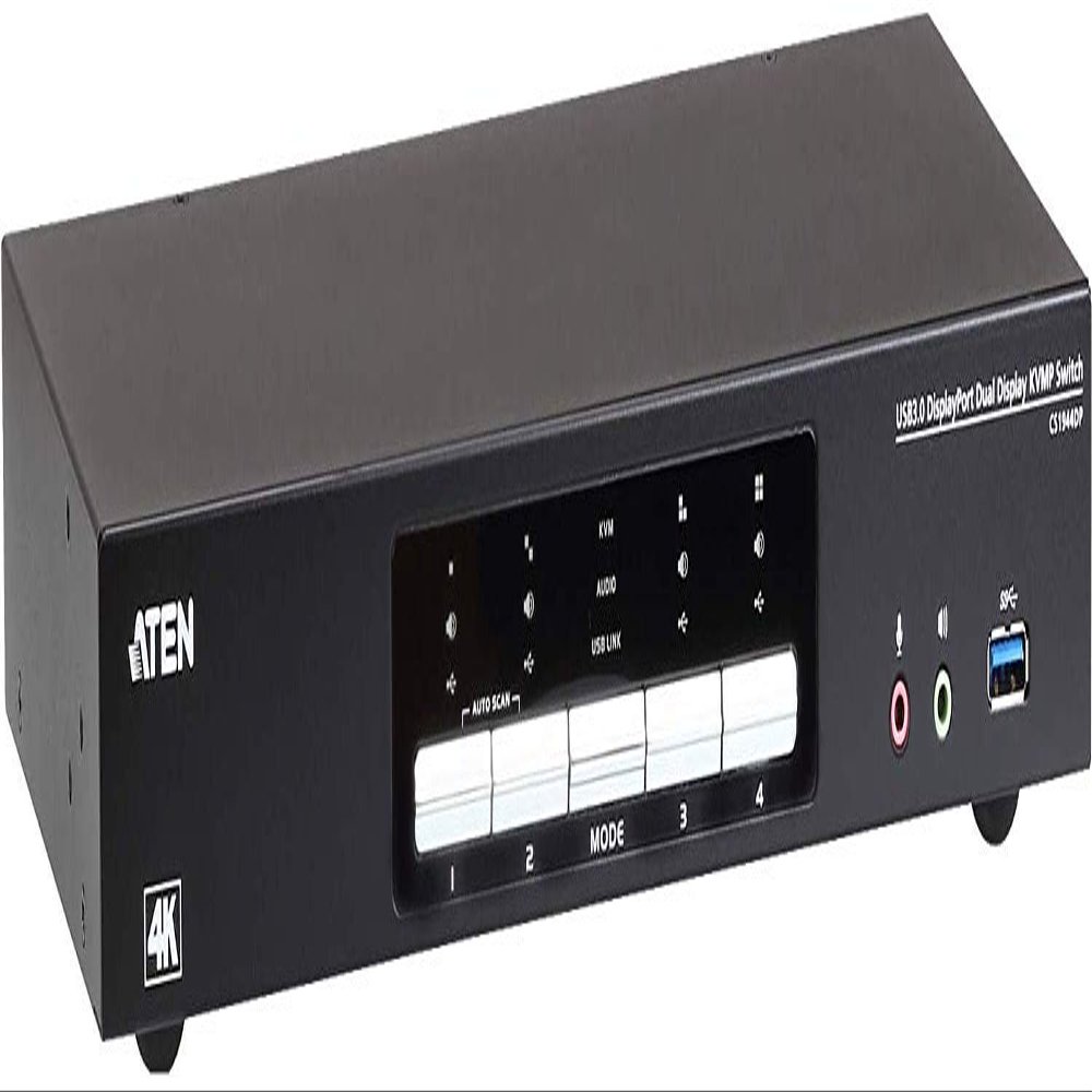 ATEN CS1944DP 4-Port USB 3.0 4K DisplayPort Dual Display KVMP Switch-TAA Compliant