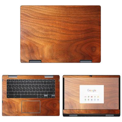 Decalrus - Protective Decal Wood Skin Sticker for Dell Inspiron ChromeBook C7486 (14" Screen) case Cover wrap DEinspiChrmbk14_C7486-155