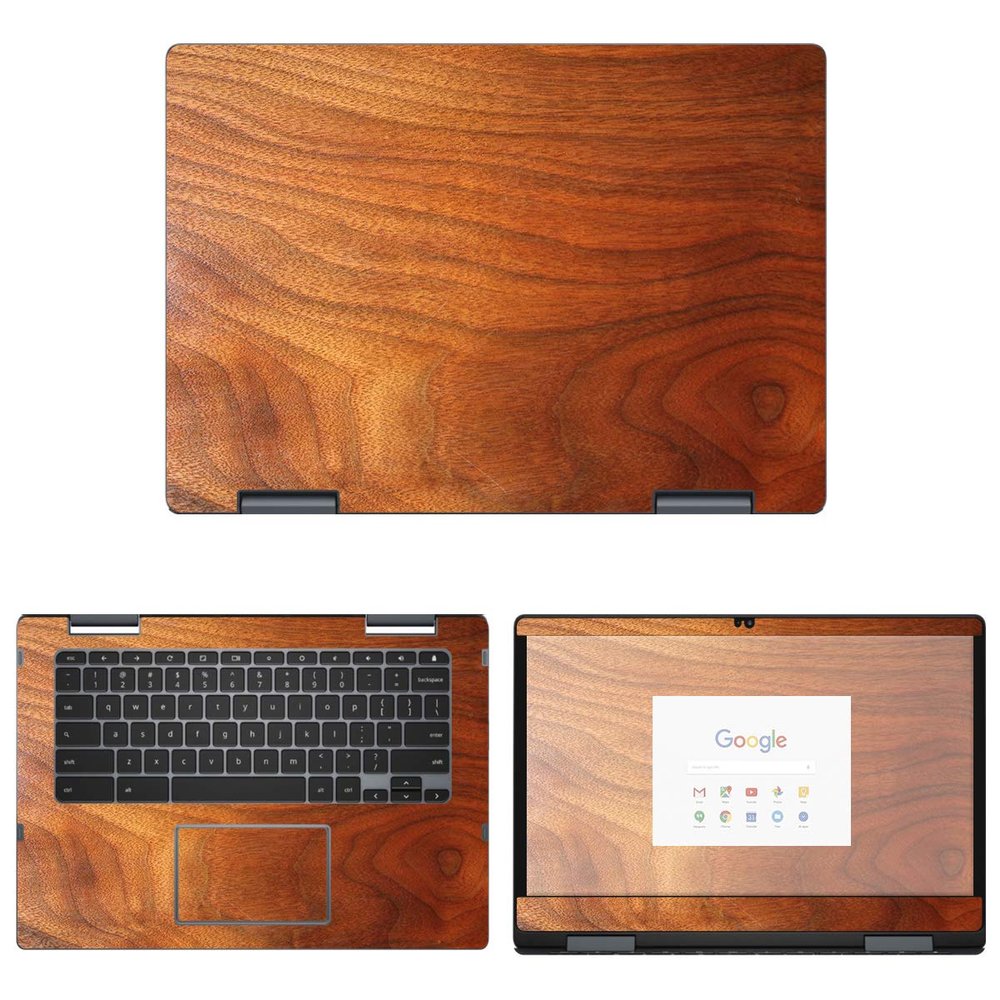 Decalrus - Protective Decal Wood Skin Sticker for Dell Inspiron ChromeBook C7486 (14" Screen) case Cover wrap DEinspiChrmbk14_C7486-155