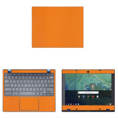 Decalrus - Protective Decal for Acer ChromeBook 11 CB311-8H (11.6" Screen) Laptop Orange Carbon Fiber Skin Skins Decal for case Cover wrap CFacerChrmbk11CB311_8hOrange