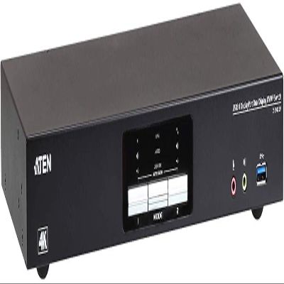 ATEN 2 Port 4K DisplayPort KVM Switch 2 Monitors 2 Computers Dual Monitor KVM Switch, Share USB Peripherals, Independent KVM, USB, and Audio Switching CS1942DP