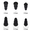 BLLQ 6 Pairs Replacement Triple Flange Conical Ear Tips Earbuds Eartips Silicone Buds for Most in Ear Headphones (Sony Senso Powerbeats Jaybird etc.) Black [S/M/L 3 Size] (3flange Tips 3) view 2