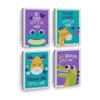 Smile Art Design Cute Animal Motivational Quote Wall Decor 4 PANEL CANVAS PRINT SET Kids Room Decor Wall Art Baby Room Decor Nursery Decor Ready to Hang Made in the USA-(40x30) x4 view 1