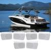 Rockville HP65S-8 6.5" 500-Watt Marine Outdoor/Indoor Box Speakers with Swivel Bracket, IPX44 Weather Resistant, Stainless Steel Grill, Gold-Plated Spring Terminals, 40Hz-20kHz, for Boats, 6-Piece view 1