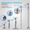 SIRUI P-325FS Camera Monopod Kit, 58.4" Lightweight Telescopic Carbon Fiber Video Monopod with VA-5 Fluid Video Head, Tripod Stand, Flip Locks for DSRL Camera view 3