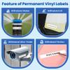 18445 Rhino Label Tape Replacement for Dymo Rhino Industrial Permanent Vinyl Labels Tape, 3/4" (19MM), Work for 4200 5000 5200 6000 Label Maker Refills, Black Print on White Tape, 19mm x 5.5m, 5-Pack view 4