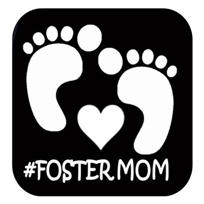 Foster Mom Baby Feet Sticker TP 403 Vinyl 6" Decal Adoption Adopt Parent