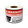 300 Video Surveillance Sticker, 2 x 3 Inch Warning Video 24 Hours Monitored by Security Camera Stickers CCTV Warning Sign - 1 Roll of 300 view 2