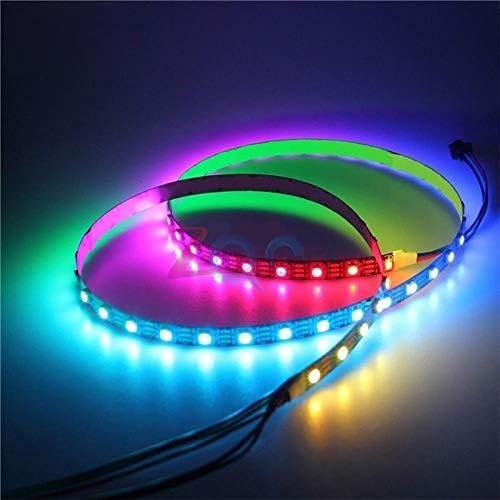 Reland Sung DC5V 1m WS2812B RGB Individually addressable Smart LED Pixel Strip,Black/White PCB 60 LEDs/m WS2812 IC Waterproof DC 5V