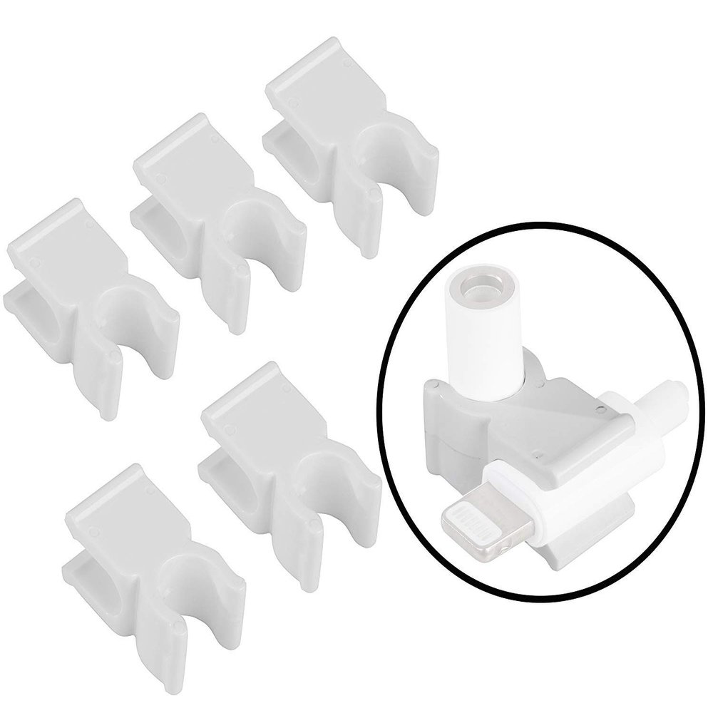 Movo Mounting Clips Compatible with The iPhone Dongle - Secures Dongle for Mic Mounting (5 Pack)
