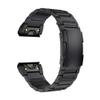LDFAS Fenix 8/7/6 Pro/5 Plus Band, 22mm Titanium Metal Quick Release Easy Fit Watch Strap with Double Button Clasp Compatible for Garmin Fenix E 7 5 6 Pro/Forerunner 945/Epix Gen 2 Bands, Black view 1
