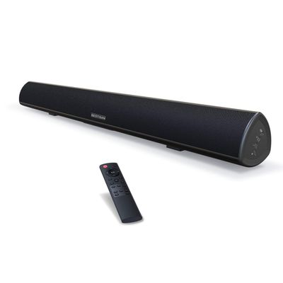 BESTISAN Sound Bar, 100Watt Soundbar for TV, Wired & Wireless Bluetooth 5.0 Sound Bar(40 Inch, 6 Drivers, Optical, HDMI-ARC)