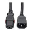 TRIPP LITE Computer Power Cord Extension (C14 to C13 Power Cord), Heavy Duty, Locking C13 Connector, 15A, 100-250V, 14AWG, 10 ft. (P005-L10) view 1