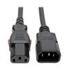 Tripp Lite Computer Power Cord Extension (C14 to C13 Power Cord), Locking C13 Connector, 10A, 100-250V, 18AWG, 4 ft. (P004-L04) view 1