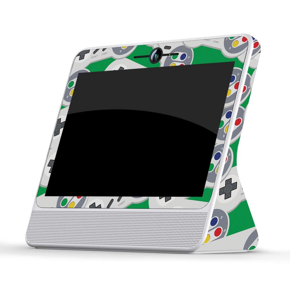 MightySkins Skin Compatible with Facebook Portal - Retro Controllers 1 | Protective, Durable, and Unique Vinyl Decal wrap Cover | Easy to Apply, Remove, and Change Styles | Made in The USA