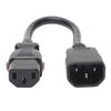 Tripp Lite Computer Power Cord Extension (C14 to C13 Power Cord), Locking C13 Connector, 10A, 100-250V, 18AWG, 1 ft. (P004-L01), Black view 2