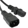3Ft Power Extension Cord C13 to C14 Black/SVT 18/3-2 Pack view 1