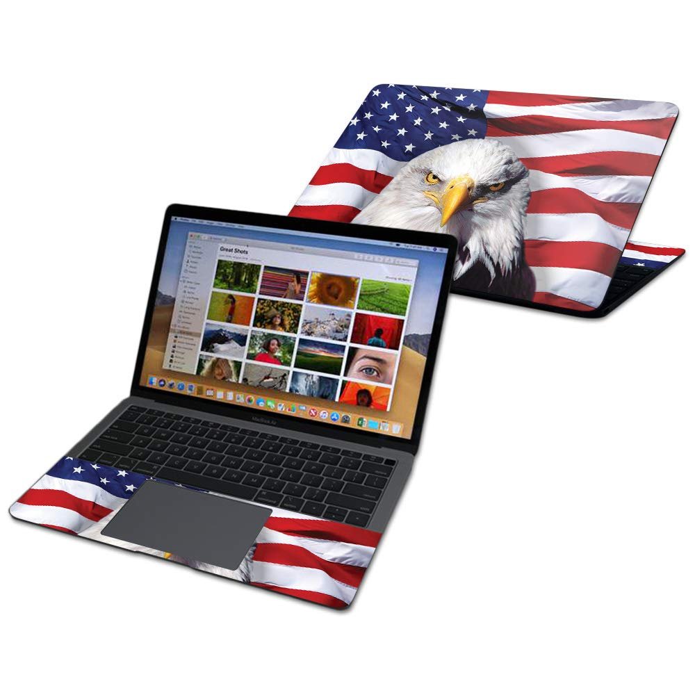 MightySkins Skin Compatible with Apple MacBook Air 13" (2020-2018) - America Strong | Protective and Unique Vinyl Decal wrap Cover | Easy to Apply, Remove, and Change Styles | Made in The USA