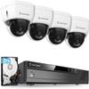 Amcrest 4K 8CH Security Camera System w/ 4K (8MP) NVR, (4) x 8-Megapixel IP67 Weatherproof Metal Dome POE IP Cameras (3840x2160),Pre-Installed 2TB Hard Drive, NV4108E-HS-IP8M-2493EW4-2TB (White) view 1