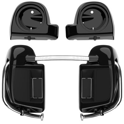 Moto Onfire Lower Fairings Speaker Pods Fit for 2014+ Harley Touring - Vivid Black, 6.5 inch